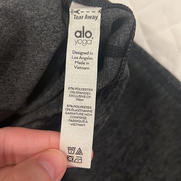 Alo Sz S brushed charcoal heathered gray Leggings - Picture 7 of 8